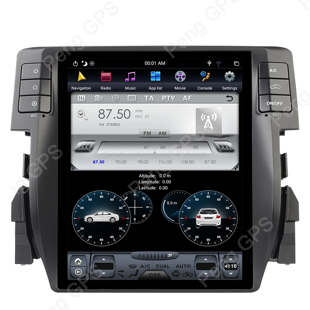 10," PX-6 Android 8,1 Tesla радио для Honda Civic автомобильный gps навигация Голосовое управление 4G+ 64G 1920*1080 4K головное устройство радио
