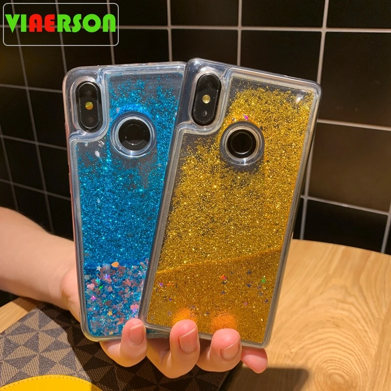 

Glitter Liquid Quicksand Love Heart Star Soft TPU Cover Case For Xiaomi Mi 8 9 SE A1 A2 Lite Redmi Note 5 Plus 6 7 Pro S2