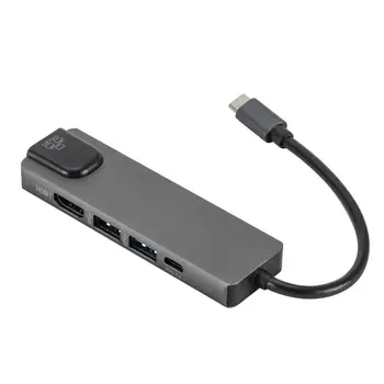 

USB Type C Hub Adapter Dock with 4K HDMI PD RJ45 Ethernet Lan Charge