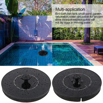 

Solar Garden Fountains 9V Round Solar Fountain Floating Water Fountain Fontaine For Garden Decoration Pool Pond Waterfall
