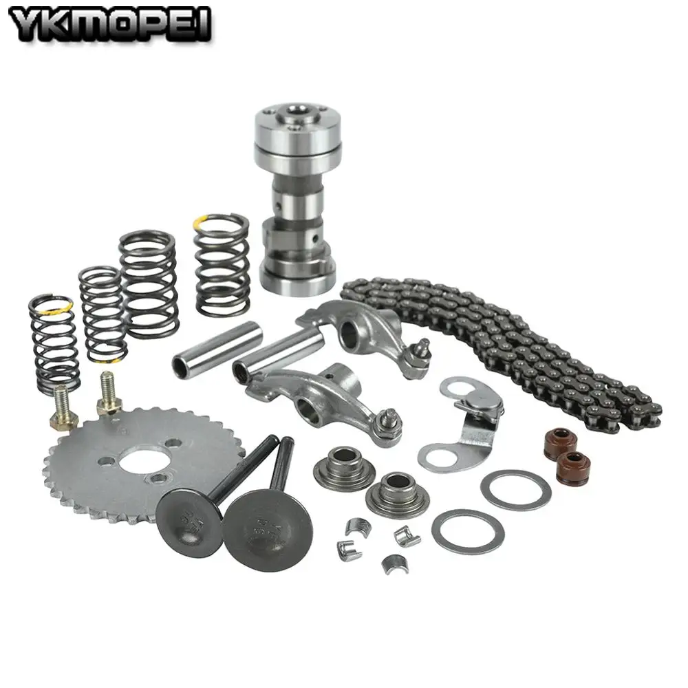 Motorcycle Cylinder Head Parts Camshaft Intake Exhaust Valve Springs Rocker Timing Chain For lifan 125cc Horizontal Engine | Автомобили и