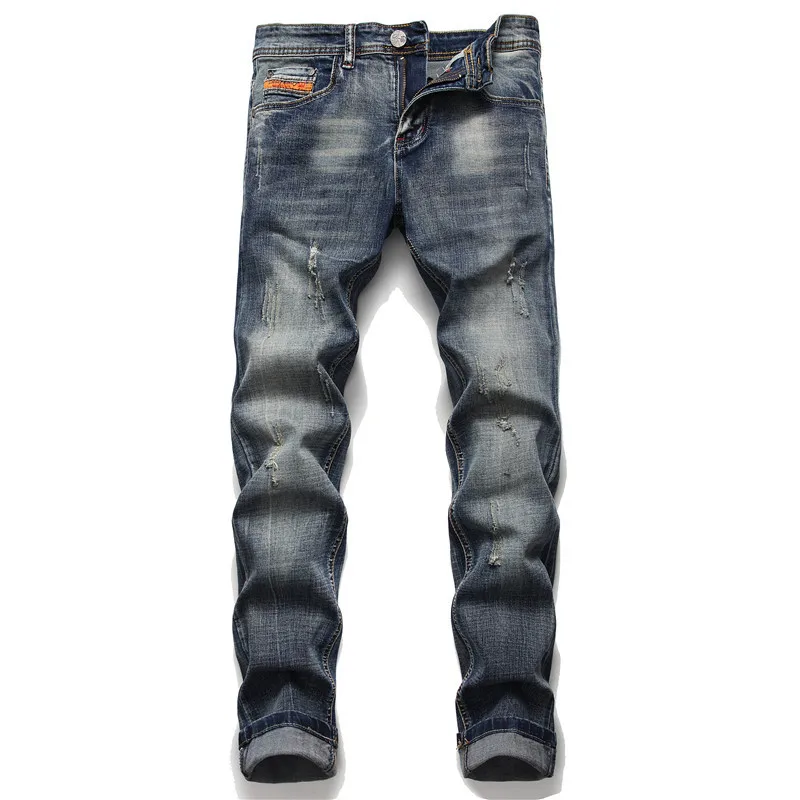 Men Italy Famous Brand Navy Jeans Pants Men Slim Jeans | inoava.com