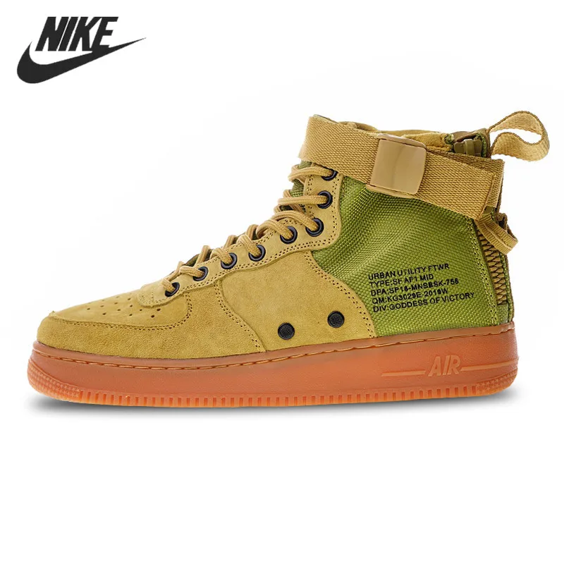 Nike SF Air Force 1 универсальные кроссовки, спортивная обувь для скейтбординга, желтый цвет, для мужчин, 917753-302, 40-45