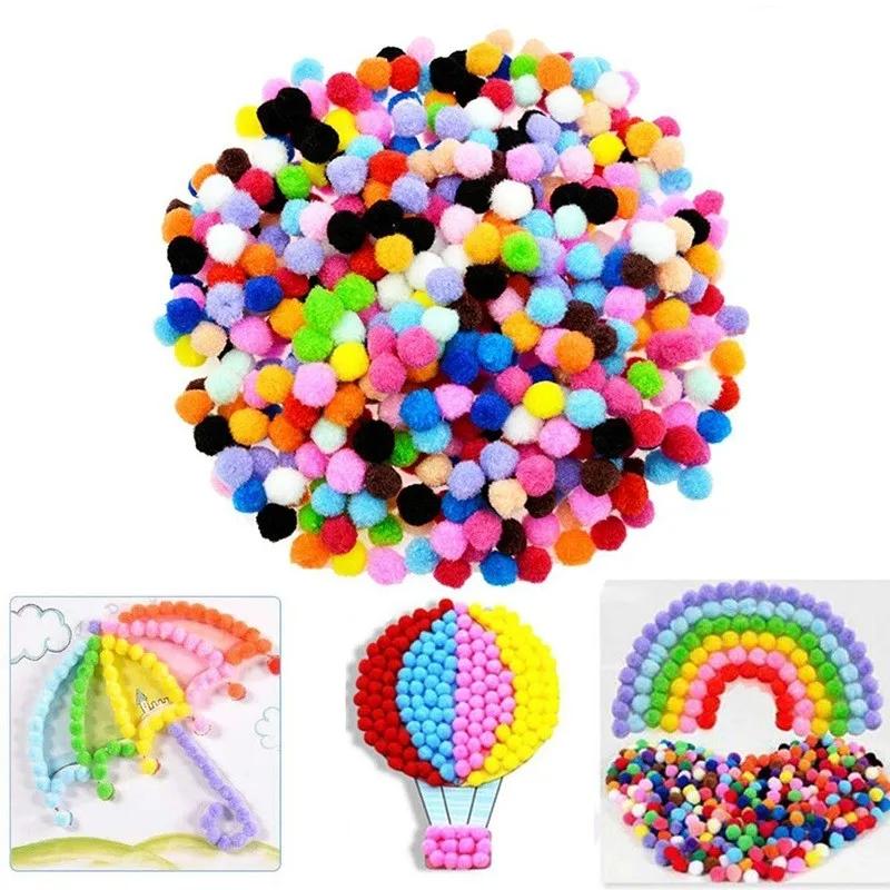 250 Pieces 2cm Big pompom Fluffy Plush cloth Craft DIY Soft pon poms ball furball home decor Sewing Supplies Craf flowers ball
