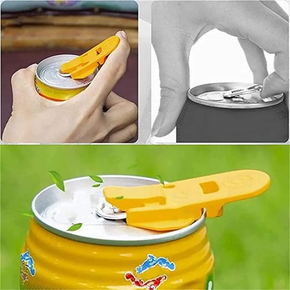 Canned food lid with a bottle opener. Hook metal can top for easy opening  Stock Photo by ©cukugede 395134740