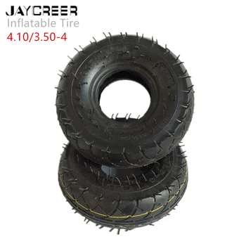 

JayCreer 2PCS-Pack 4.10/3.50-4" Inflatable Out Tire For Garden Carts SnowBlower Mowers Hand Truck Wheelbarrow Kid ATV GoCart