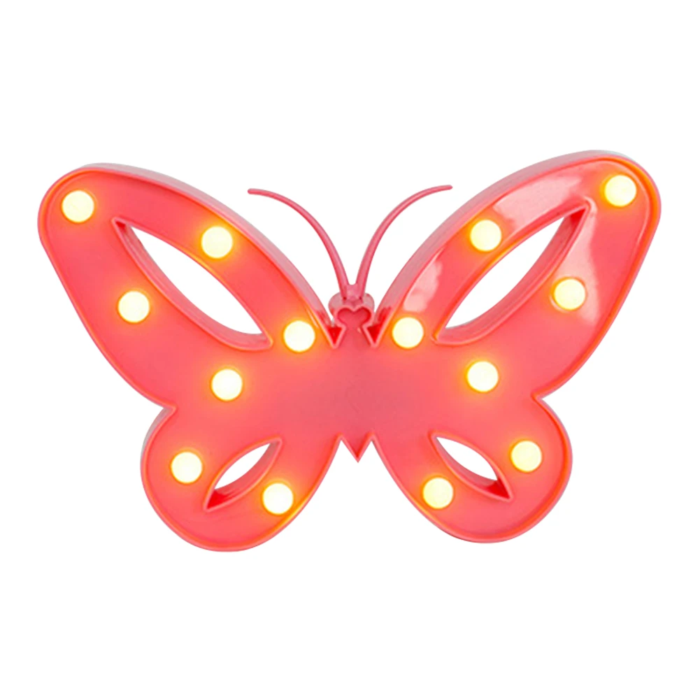 Night Light Bedside Indoor Sleeping Party Living Room Desktop Home Decor LED Marquee Baby Kids Bedroom Wall Hanging Butterfly