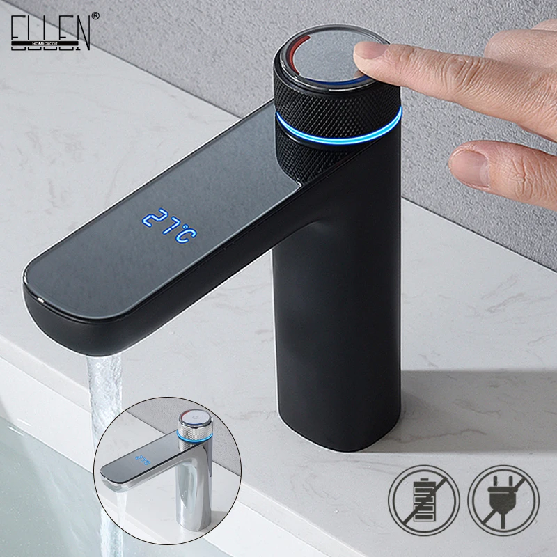 LEDBathroomFaucetIntelligenceTemperatureDigitalDisplayFaucets