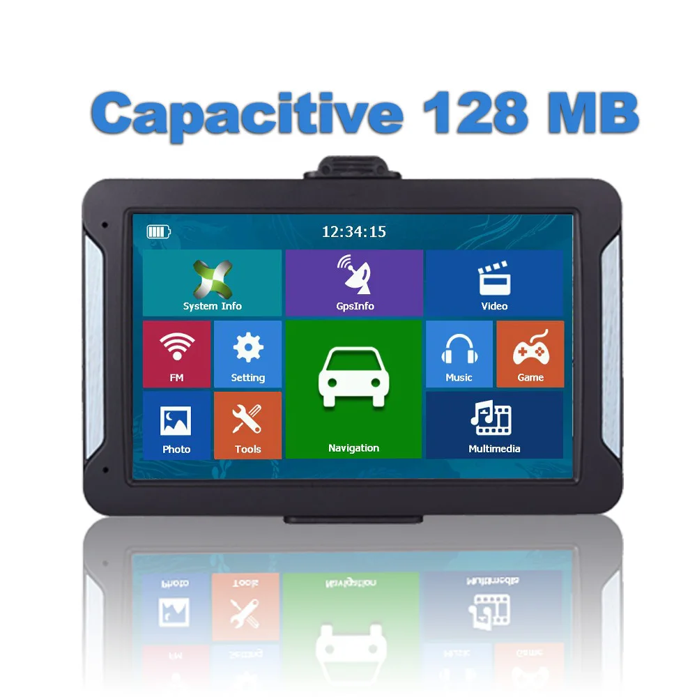 Capacitive 128MB 710L Ориана " HD 8G 256MB емкостный Автомобильный gps навигатор FM Bluetooth AVIN новейшая Европейская карта грузовик gps навигаторы - Размер экрана, дюймов: Capacitive 128MB