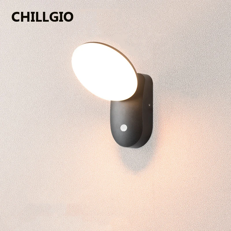 CHILLGIO Motion Sensor Led Wall Lamp Outdoor Waterproof IP65 Courtyard Garden Modern Lighting Hotel Home Indoor Aluminum Lights outdoor anti corrosion wooden terrace indoor balcony leisure tatami villa courtyard landscape collapse waterproof floor