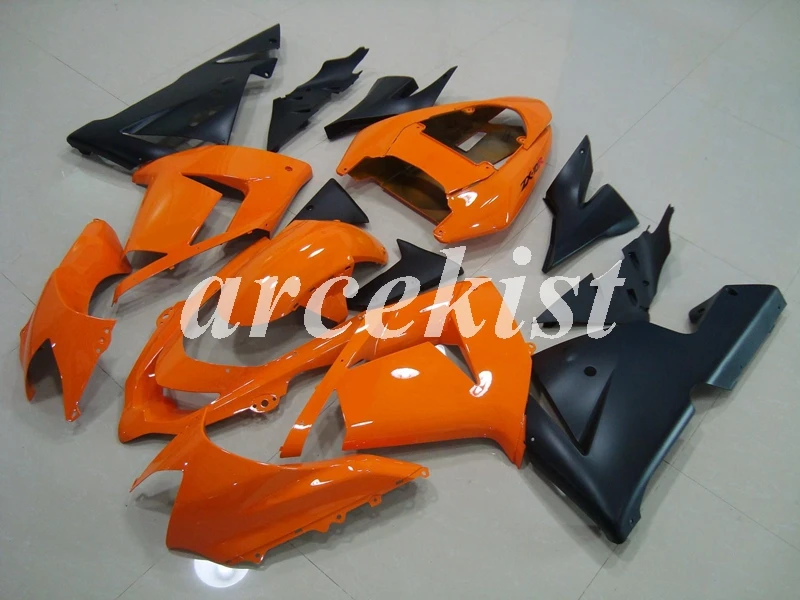 ABS мотоцикл Полный обтекатели комплект подходит для Kawasaki Ninja ZX10R 2004 2005 04 05 10R Обтекатель тела набор оранжевый