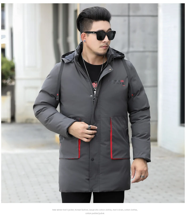 10XL 8XL 6XL long warm winter Jacket men windproof brand clothing male cotton autumn coat casual quality black down Parkas men