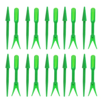 

20 Pcs Plastic Garden Seeds Widger Seedlings Dibber Transplanting Planting Tools for Home Flowrpot Craft (Random Color)