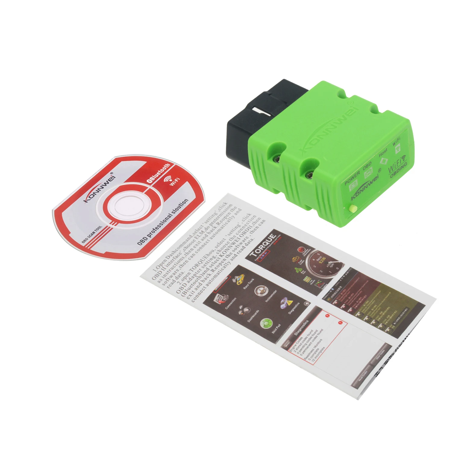No-packing OBD2 устройство Wi-Fi сканер автомобилей Устройство фокус на быстро считывает ошибки двигателя код - Цвет: No-packing