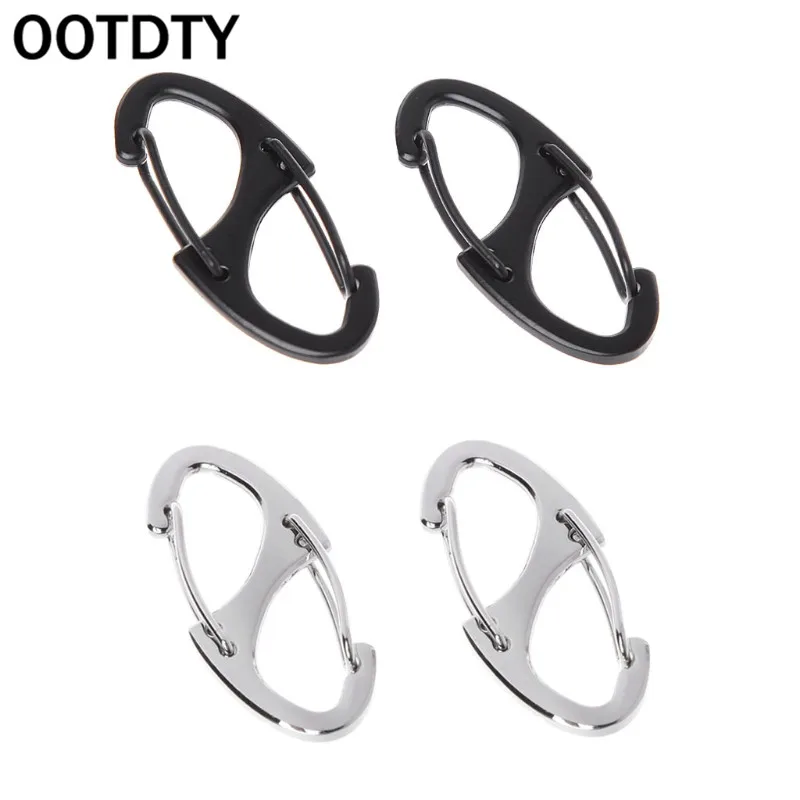 

2pcs 8 Shape Carabiner Mini EDC Keychain Portable Outdoor Hook Hang Buckle Clasp