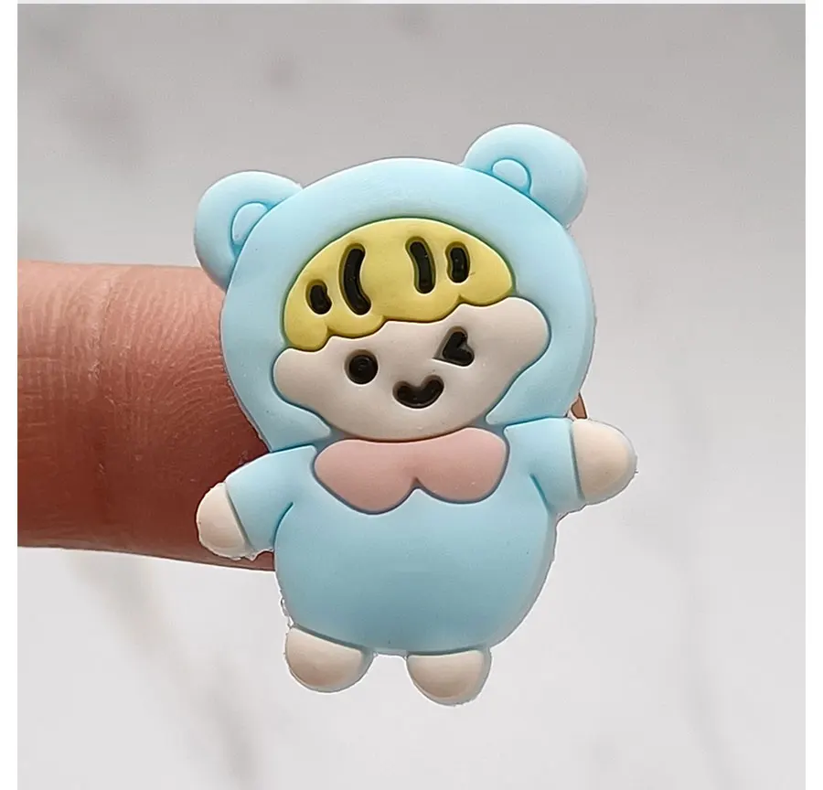 Novelty Design Cartoon With You PVC Shoe Charm Accessories Funny Diy Shoe Buckle Decor Fit Pins Croc Charms JIBZ Kid Party Gift