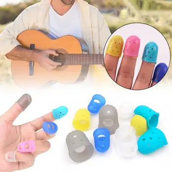 

4pcs/Set Guitar String Finger Guard Fingertip Protector Silicone Finger Protection Press Guitar Accessories For Ukulele Guitar