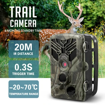 

Wildlife Scouting Camera 16MP 1080P Trail Camera Hunting Game Camera PIR Sensor Infrared Night Vision 0.3s Super Fast Trigger