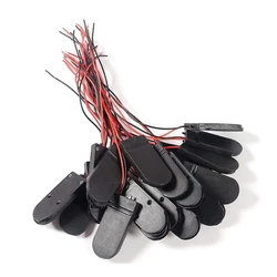 Boîtier de support de prise de batterie avec interrupteur marche/arrêt, boîte de rangement de batterie 3V x 2 6V CR2032 5/10 pièces 