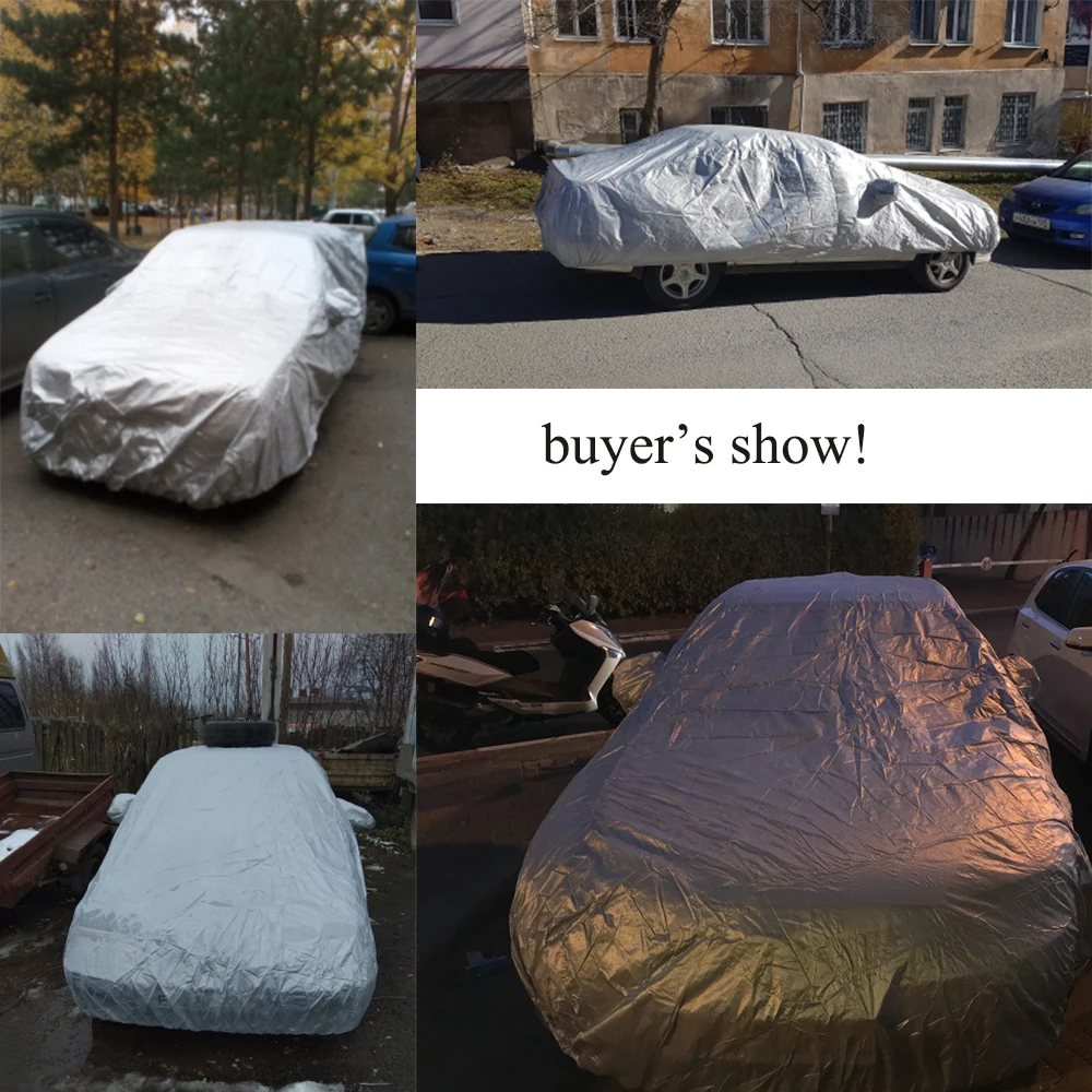 Открытый автомобиль универсальный защитный чехол Полное покрытие автомобиля порошок снежного льда солнцезащитный крем анти-УФ Серебряный Абажур размер s-xl