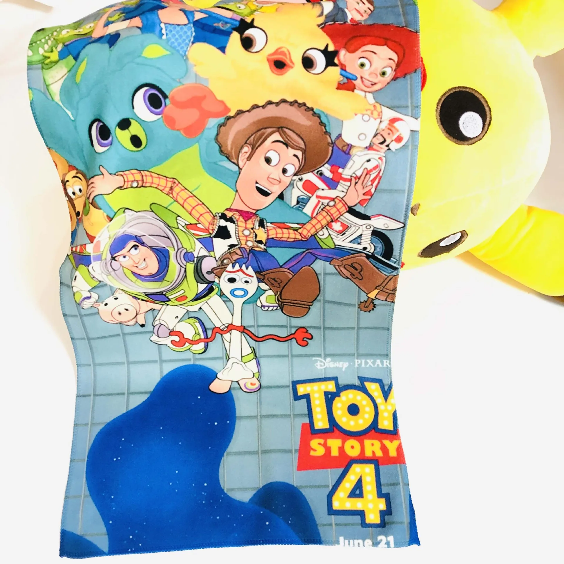 35*70 см банное полотенце с мультяшным принтом История Игрушек 4 форки Вуди Базз Лайтер Дети детское хлопковое постельное белье одеяло пляжное полотенце s - Цвет: Белый
