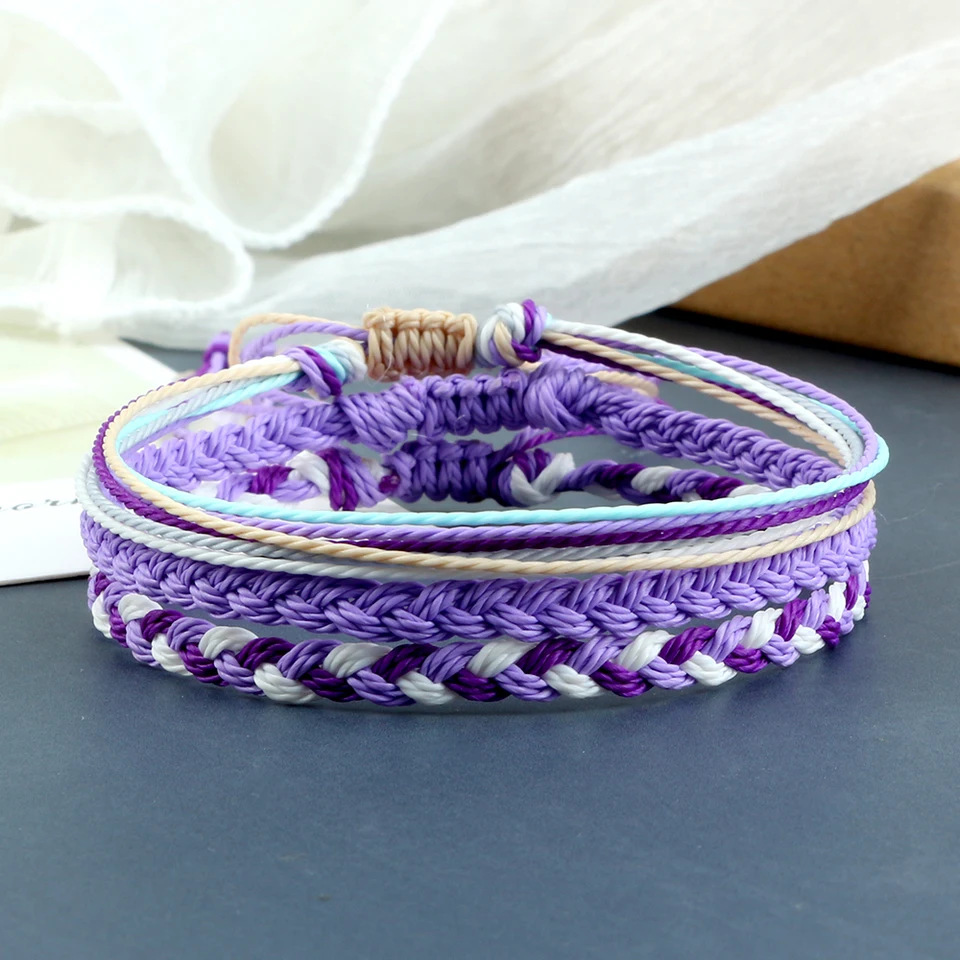 Rongxze 10 Pezzi Braccialetti Dell'amicizia, Braccialetti Intrecciati Regolabili, Braccialetti Intrecciati Coloratiper per Sorelle, Amici, Regali di