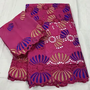 

2020 Latest Swiss voile Lace Fabric 100% Cotton Embroidery Dress High Quality African French Laces Fabrics 5+2Yards/Lot A-1060