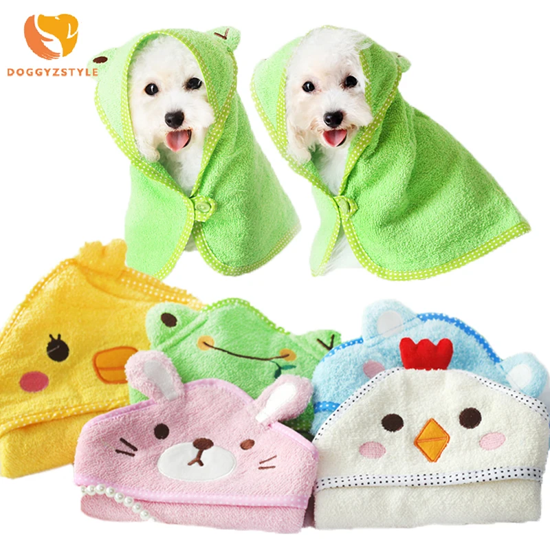 Банное полотенце из 100% хлопка с мультяшными животными для собак пижамы домашних