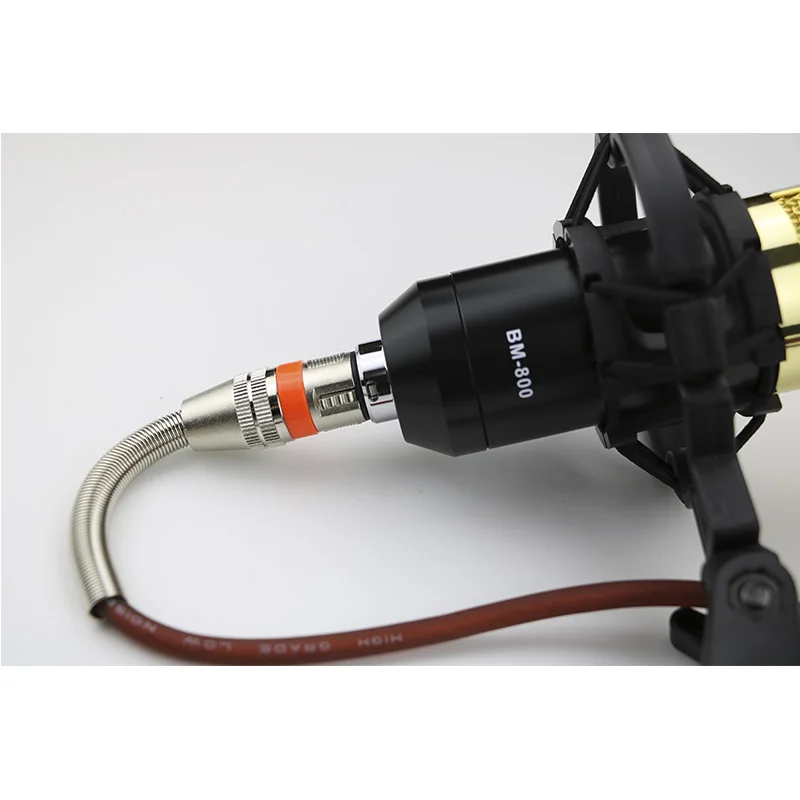 Microphone,Câble de canon à condensateur BM 800 XLR mâle vers XLR