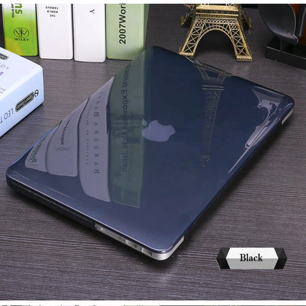 Чехол для ноутбука Apple Macbook Mac book Air Pro retina Сенсорный бар 11 12 13 15 дюймов матовый жесткий чехол для ноутбука 13,3 сумка оболочка - Цвет: crystal Black