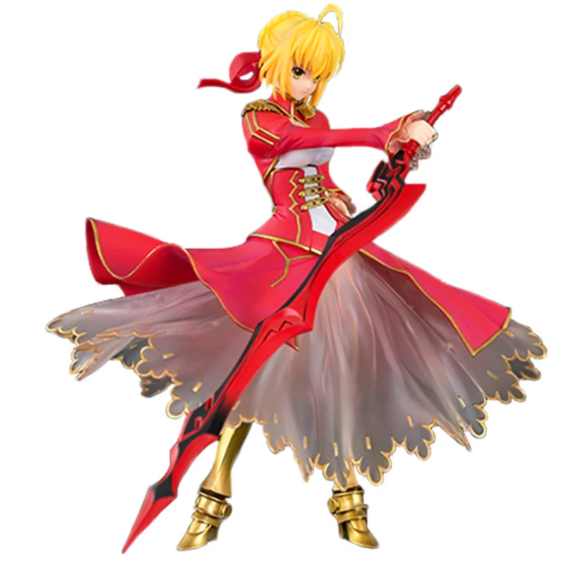 Fate Stay Night Fate Red Saber Nero Saber подвижные фигурки ПВХ Brinquedos Коллекционные Фигурки игрушки для подарка на Рождество A129