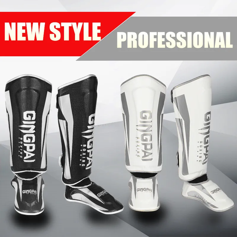 Adult Muay Thai MMA Kickboxing Taekwondo Shin Guard Instep Ankle Protectors Martial Arts Kick Boxing Legging shin guard pads kickboxing shin guards kickboxing leg guards