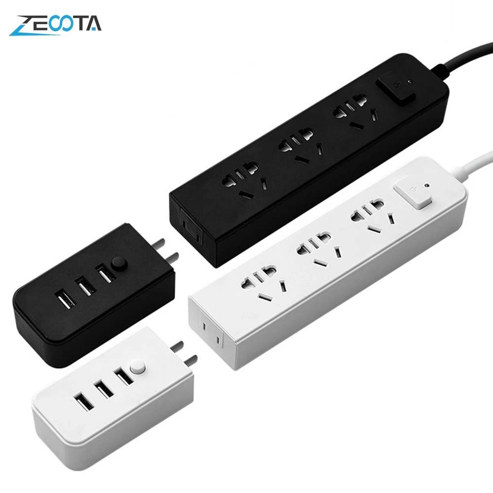 Удлинитель электрический с несколькими розетками и USB портами 2 8 м|Удлинители