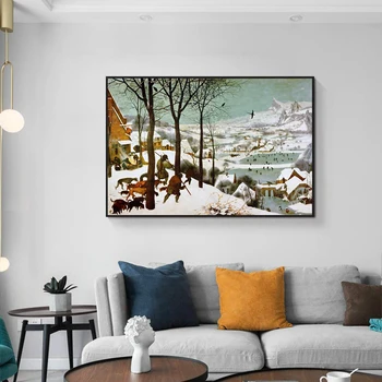 

Hunter in the snow By Bruegel Pieter Painting Classic Art Canvas Painting Vintage Posters and Prints Wall Art Picture Home Decor