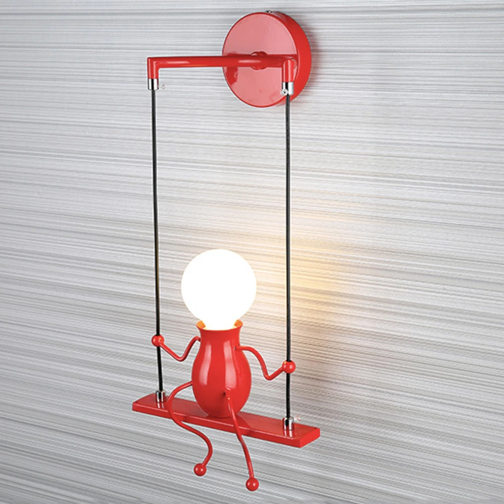 Cafe Corridor Study Restaurant Indoor Kids Bedroom Industrial Balcony Led Wall Lamp Cartoon Robot Shape Living Room Iron
