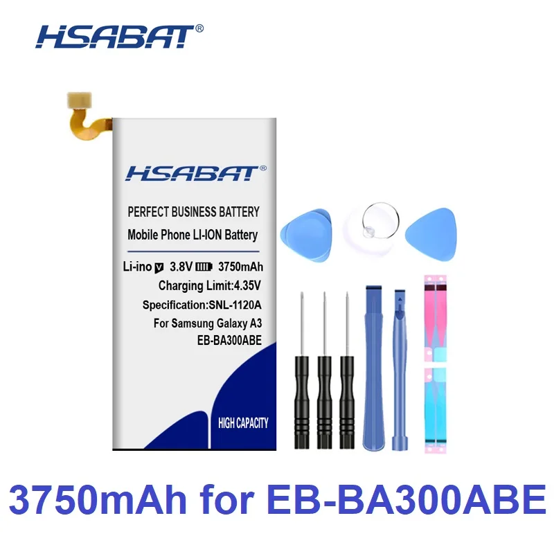 HSABAT 3750 мА/ч, EB-BA300ABE Батарея для samsung Galaxy A3 A300 A3000 A300X A300H A300F A3009 A300FU A300G A300M батареи