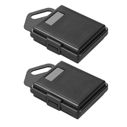 Durable Battery Protective Storage Case for 2 pcs black case
