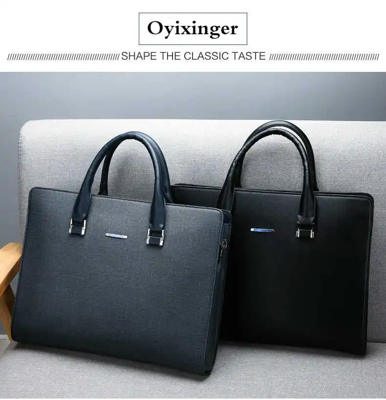 Briefcase PU Leather Single Shoulder Diagonal Laptop Bags