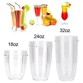 

18/24/32oz Plastic Transparent Juicer Cup Mug Replacement Cup for 600/900W NUTRI Juice Extractor Blender Juicer Part