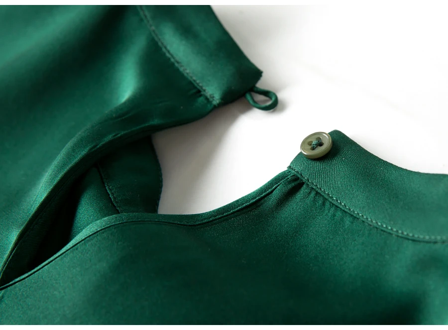 Осенняя Женская футболка из шелка тутового шелкопряда с длинным рукавом из натурального шелка со стоячим воротником M L XL