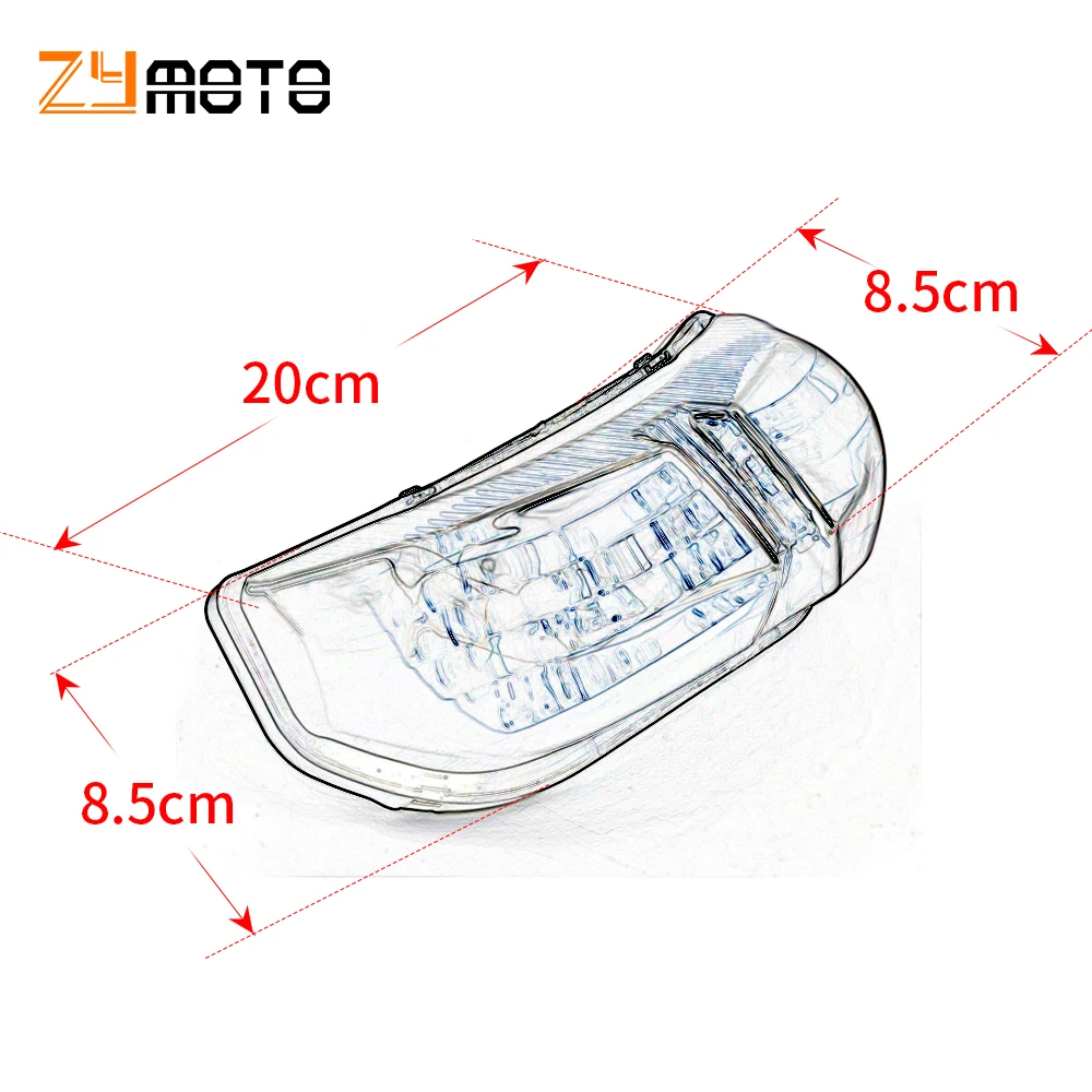 Motorcycle Brake Stop Running Rear Tail Light LED Safety Warning Light For Yamaha FZ8 FZ 8 Fazer 2010 2011 2012 2013 FZ-1N Fazer 2006-2013 (13)