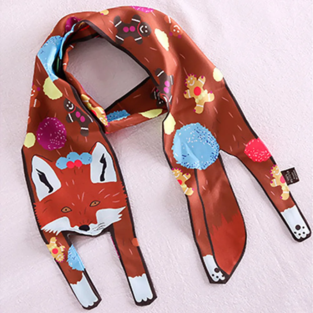 Животное шелк дизайн сумка Collocation Тонкий RFID Блокировка уникальный шарф - Цвет: Fox