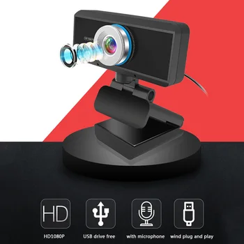 

Widescreen Video Work Home Accessories 1080P HD USB Webcam Video Conference Live Streaming Web Camera with Microphone