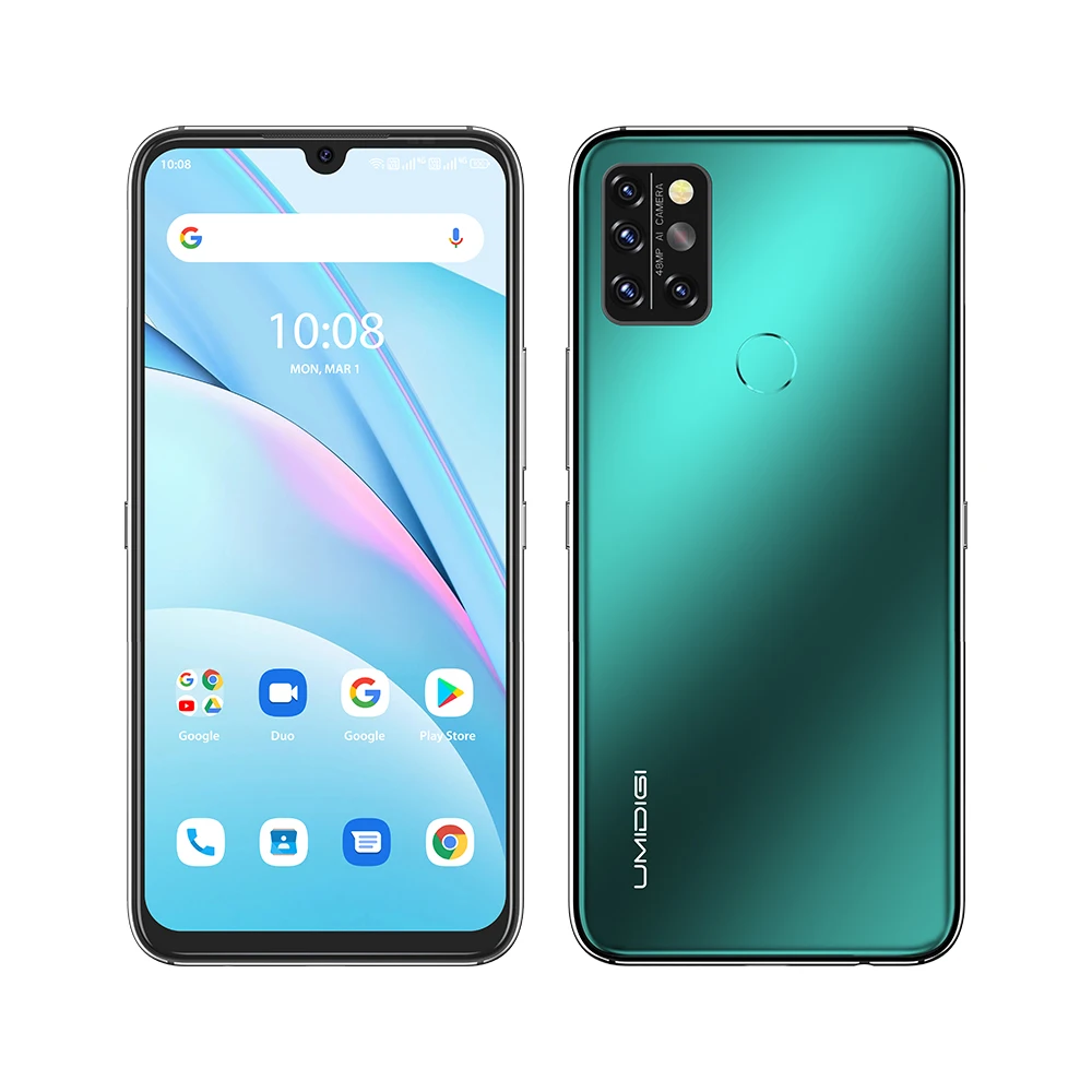 UMIDIGI A9 Pro 2021 Android 11 RAM 8GB 128GB Samrtphone 48MP AI Matrix Quad Camera Helio P60 Octa Core 6.3"FHD+ Display 4150mAh 8gb ddr3 8GB RAM