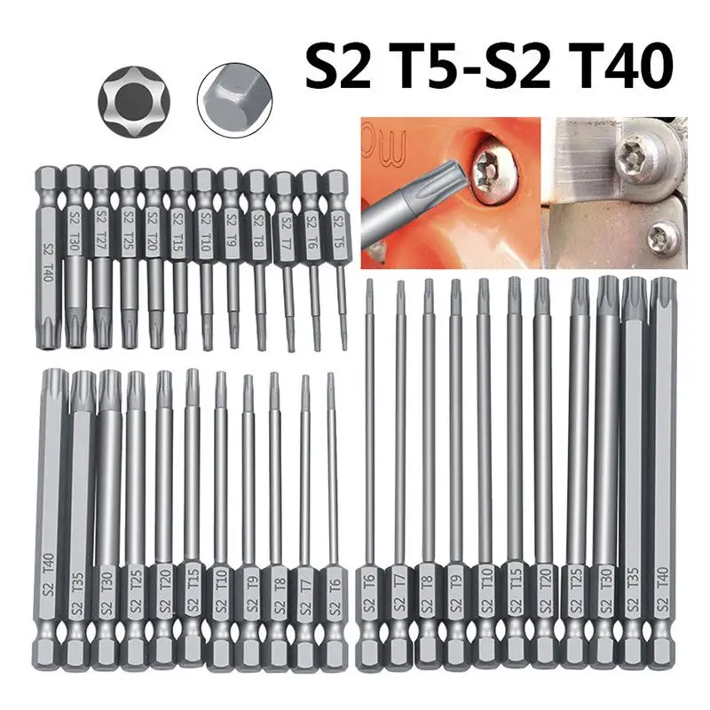 Набор Магнитных отверток Torx 1/4 " набор с шестигранной головкой 11 шт./12 шт. 100 мм