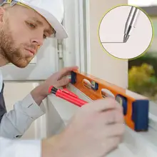Stylo de menuisier avec fil de recharge et aiguiseur intégré, stylo mécanique, marqueur profond, outil de marquage, trou V5f5
