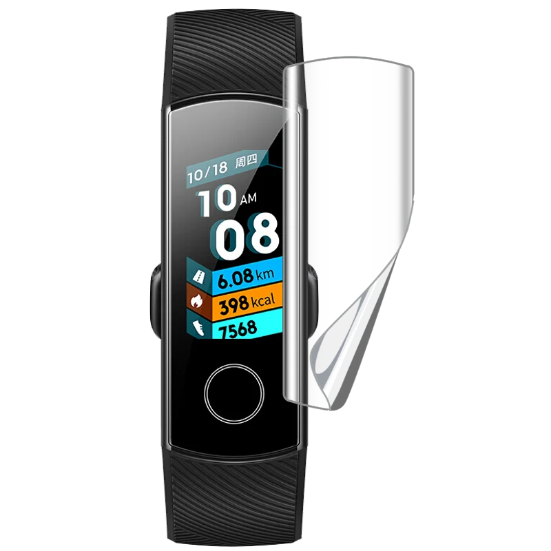 10D полное покрытие мягкая защитная пленка из термополиуретана для huawei Honor Band 5 4 Гидрогелевая защитная пленка Honer Band4 Band5, не закаленное стекло