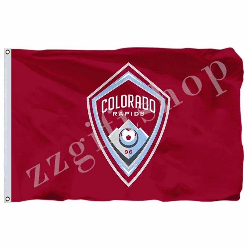 Colorado Rapids Флаг Major League Soccer(MLS) Баннер с модифицированным флагом США 3ft X 5ft полиэстер летающий размер 90X150 см - Цвет: Colorado Rapids