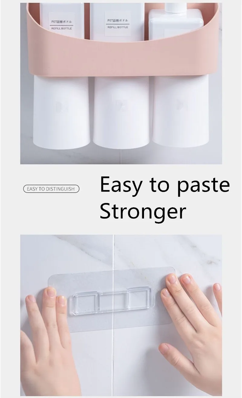 Creative Wall-Mounted Toothbrush Holders Magnetic Suction Bathroom Tumblers Set Bathroom Multifunction Cosmetic Dust-Proof Racks