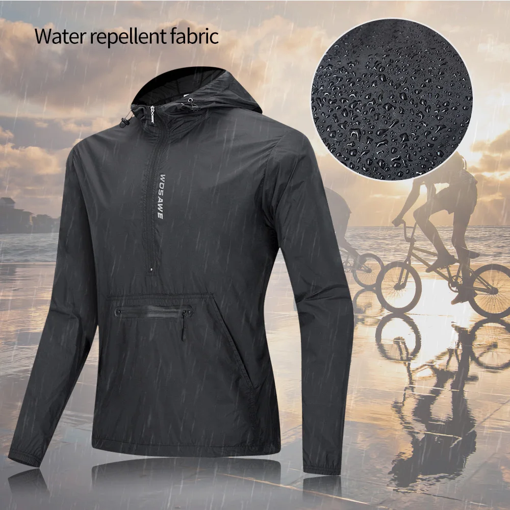 Cycling Jacket Cycling Clothes WOSAWE Men's Cycling Hoodies Jacket Waterproof cortavientos ciclismo hombre MTB Bike Hooded Jackets Bicycle Windbreaker M-3XL